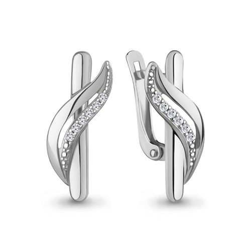 Сапфир каталог товаров Серьги из серебра с фианитом