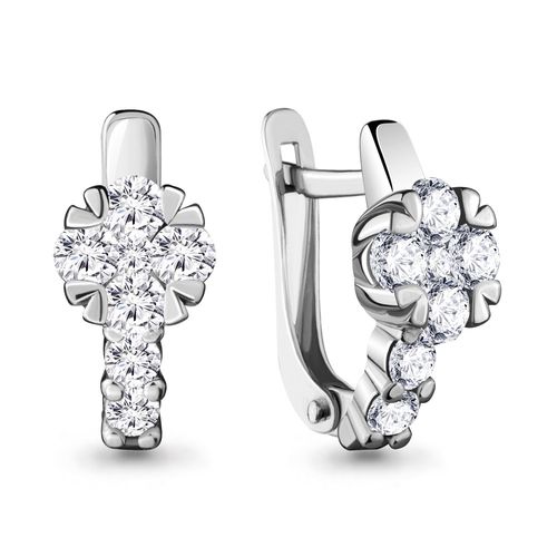 Сапфир каталог товаров Серьги из серебра с фианитом