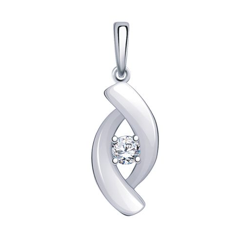 Сапфир каталог товаров Подвеска из серебра с фианитом