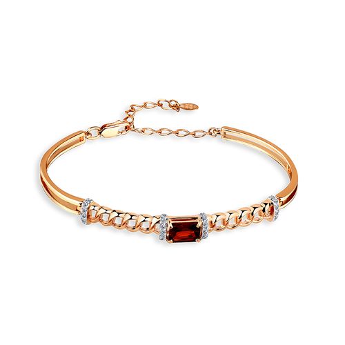 Сапфир каталог товаров Браслет женский из золота с фианитом, гранатом