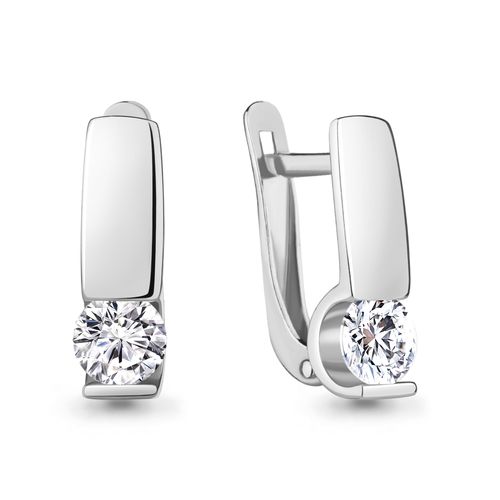 Сапфир каталог товаров Серьги из серебра с фианитом