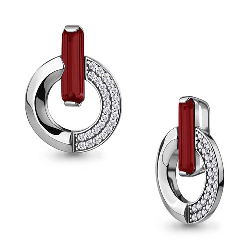 Сапфир каталог товаров Подвеска из серебра с фианитом, гранатом