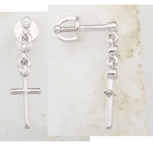 Сапфир каталог товаров Серьги гвоздики из серебра с фианитом