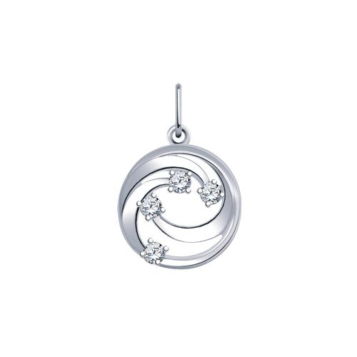 Сапфир каталог товаров Подвеска из серебра с фианитом