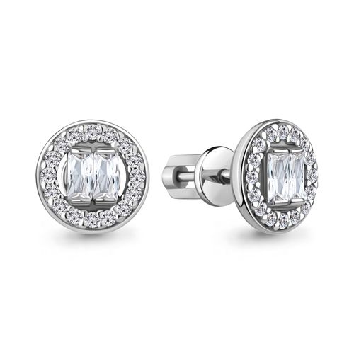 Сапфир каталог товаров Серьги гвоздики из серебра с фианитом