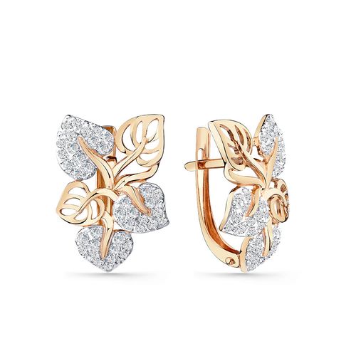 Сапфир каталог товаров Серьги из золота с фианитом