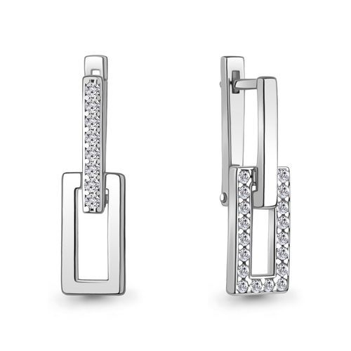 Сапфир каталог товаров Серьги из серебра с фианитом