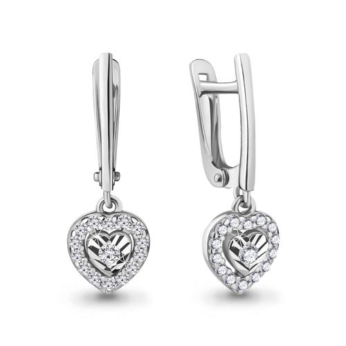 Сапфир каталог товаров Серьги из серебра с фианитом