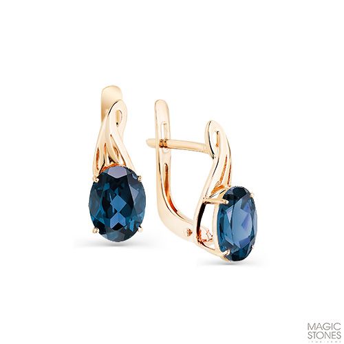 Сапфир каталог товаров Серьги из золота с топазом