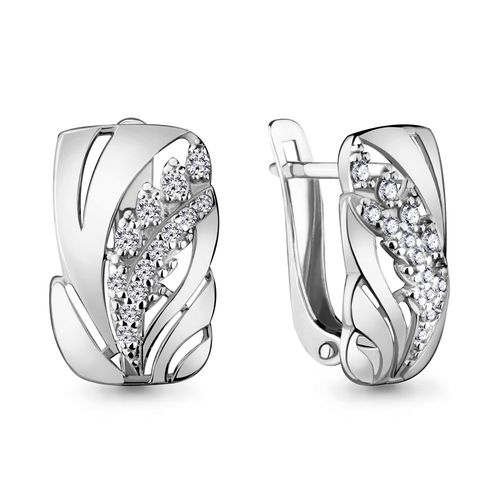 Сапфир каталог товаров Серьги из серебра с фианитом