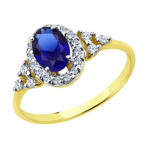 Сапфир каталог товаров Кольцо из золота с фианитом