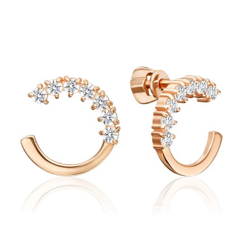 Сапфир каталог товаров Серьги гвоздики из золота с фианитом