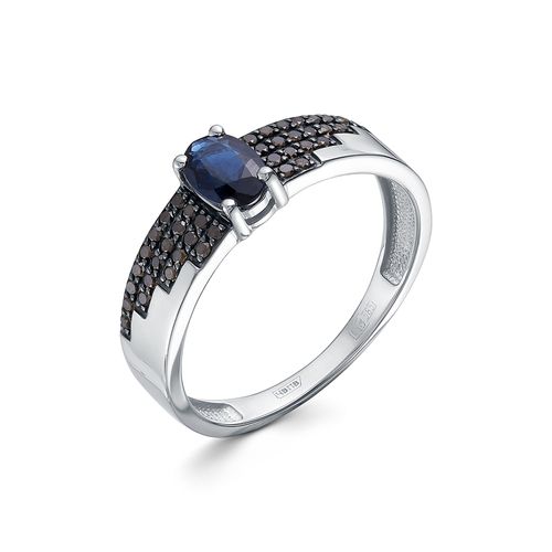 Сапфир каталог товаров Кольцо из белого золота с сапфиром, бриллиантом