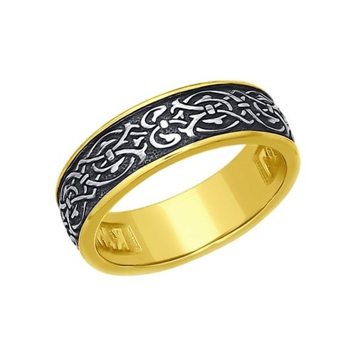 Сапфир каталог товаров Кольцо из серебра с позолотой