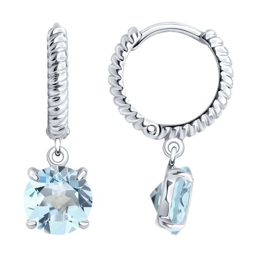 Сапфир каталог товаров Серьги из серебра с топазом