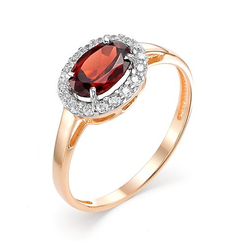 Сапфир каталог товаров Кольцо из золота с фианитом, гранатом