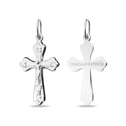 Сапфир каталог товаров Подвеска крест из серебра