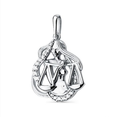 Сапфир каталог товаров Подвеска знак зодиака из серебра с фианитом