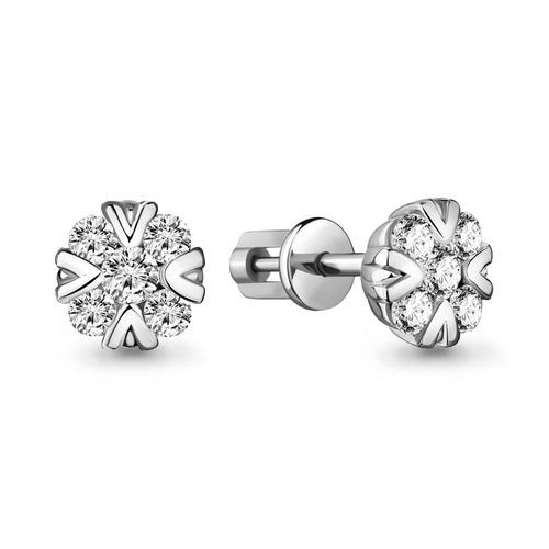 Сапфир каталог товаров Серьги гвоздики из серебра с фианитом