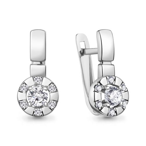 Сапфир каталог товаров Серьги из серебра с фианитом