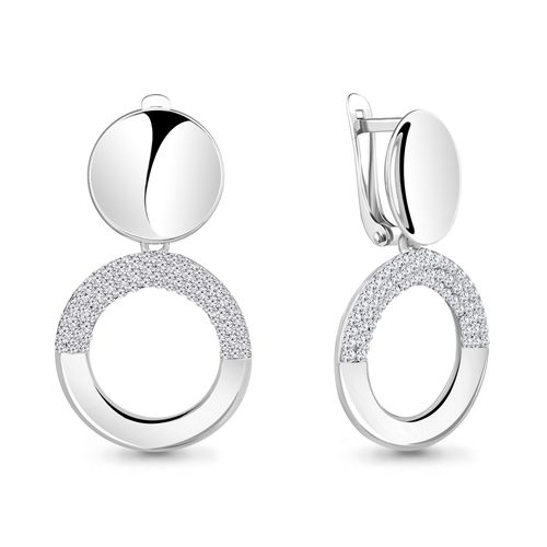 Сапфир каталог товаров Серьги из серебра с стеклом