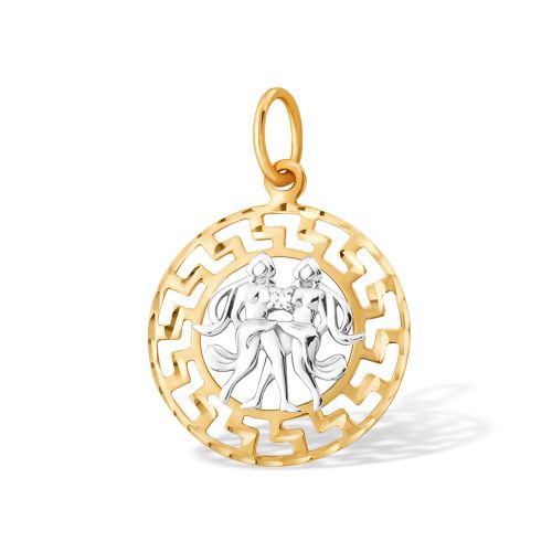 Сапфир каталог товаров Подвеска знак зодиака Близнецы из золота