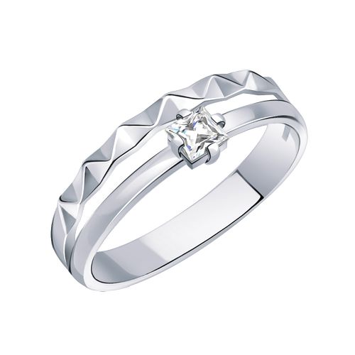 Сапфир каталог товаров Кольцо из серебра с фианитом