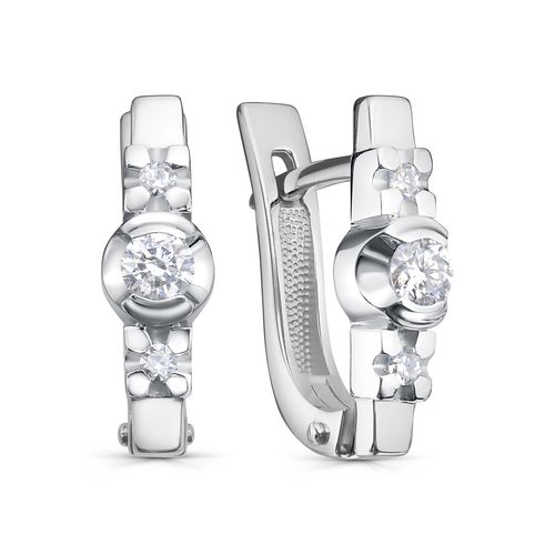 Сапфир каталог товаров Серьги из белого золота с бриллиантом