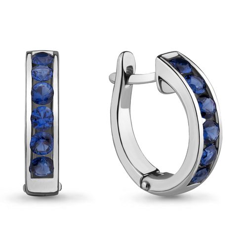 Сапфир каталог товаров Серьги из серебра с сапфиром