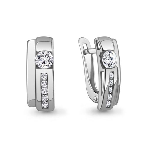 Сапфир каталог товаров Серьги из серебра с фианитом