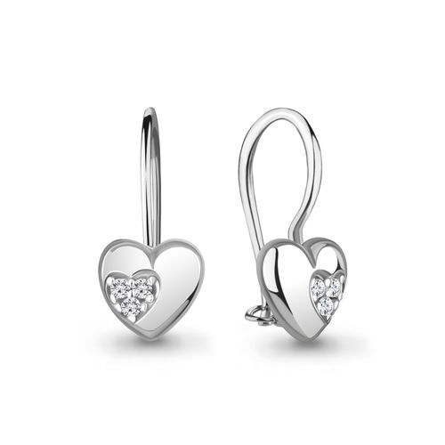 Сапфир каталог товаров Серьги детские из серебра с фианитом