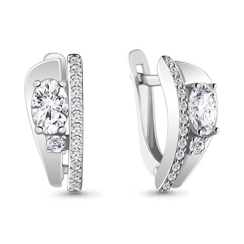 Сапфир каталог товаров Серьги из серебра с фианитом