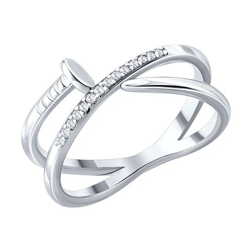 Сапфир каталог товаров Кольцо из серебра с фианитом