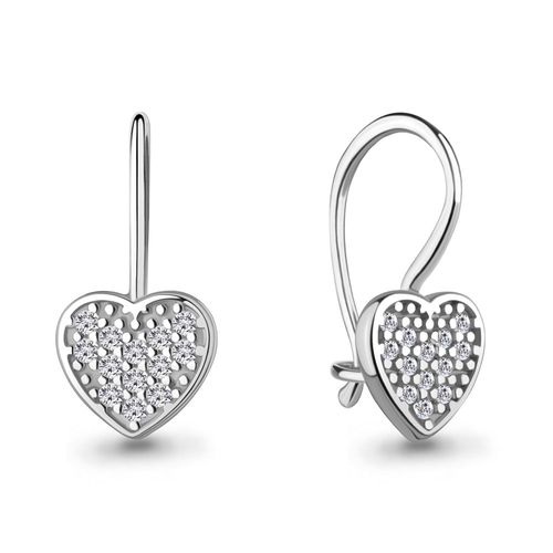 Сапфир каталог товаров Серьги детские из серебра с фианитом