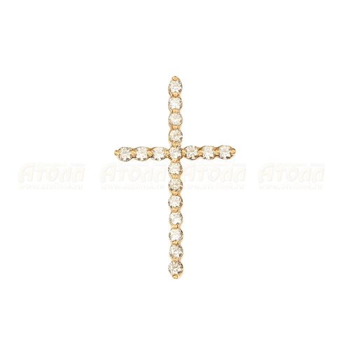 Сапфир каталог товаров Крест из золота с фианитом
