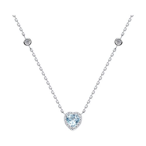 Сапфир каталог товаров Колье из серебра с фианитом, топазом