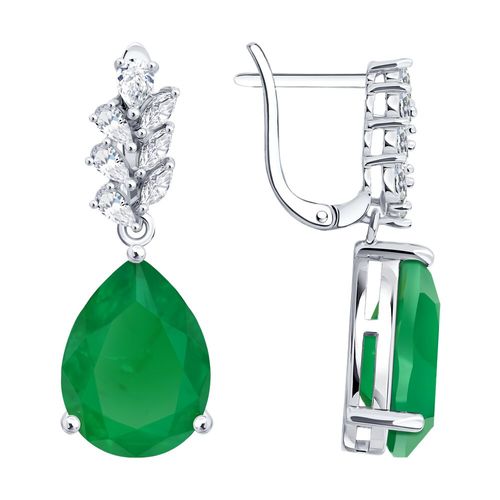 Сапфир каталог товаров Серьги из серебра с фианитом