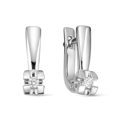 Сапфир каталог товаров Серьги из белого золота с бриллиантом