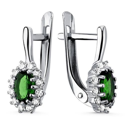 Сапфир каталог товаров Серьги из серебра с фианитом