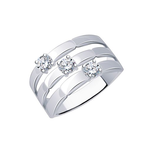 Сапфир каталог товаров Кольцо из серебра с фианитом