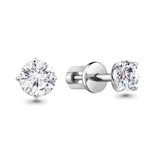 Сапфир каталог товаров Серьги гвоздики детские из серебра с фианитом