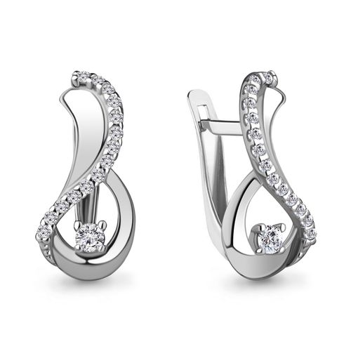 Сапфир каталог товаров Серьги из серебра с фианитом