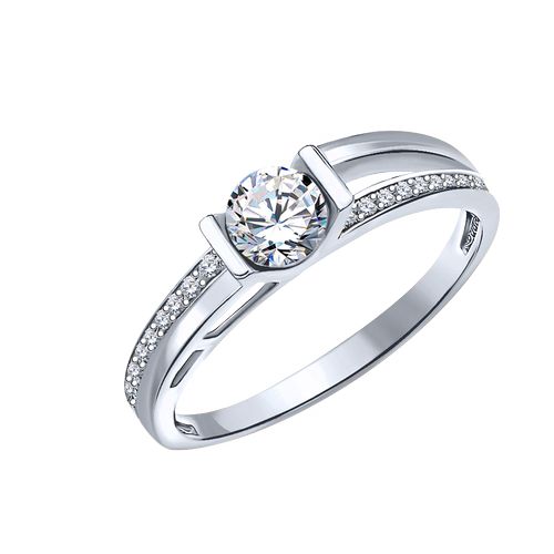 Сапфир каталог товаров Кольцо из серебра с фианитом