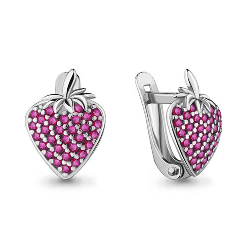 Сапфир каталог товаров Серьги детские из серебра с корундом