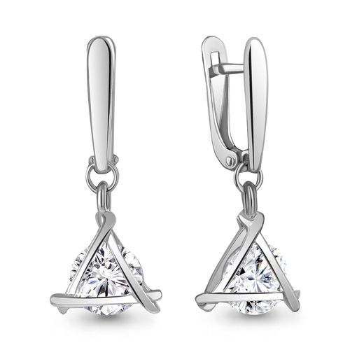 Сапфир каталог товаров Серьги из серебра с фианитом