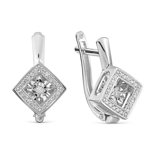 Сапфир каталог товаров Серьги из белого золота с бриллиантом