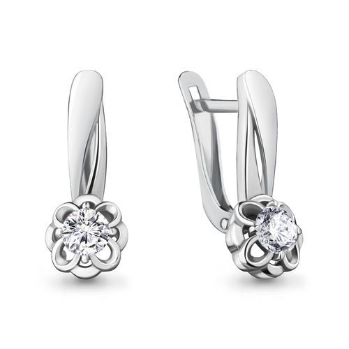 Сапфир каталог товаров Серьги из серебра с фианитом