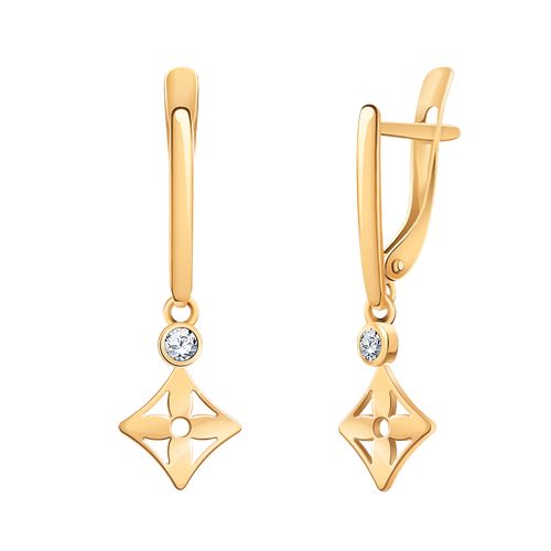 Сапфир каталог товаров Серьги из золота с фианитом