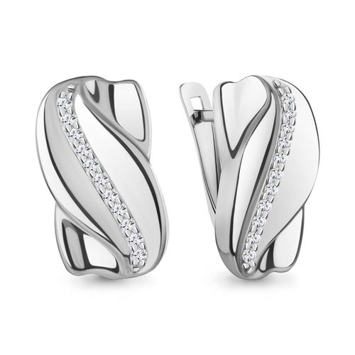 Сапфир каталог товаров Серьги из серебра с фианитом