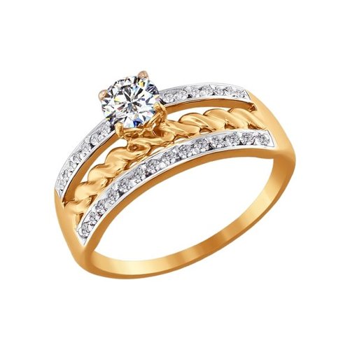 Сапфир каталог товаров Кольцо из золота с фианитом